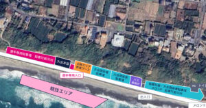 会場図面と駐車場のご案内